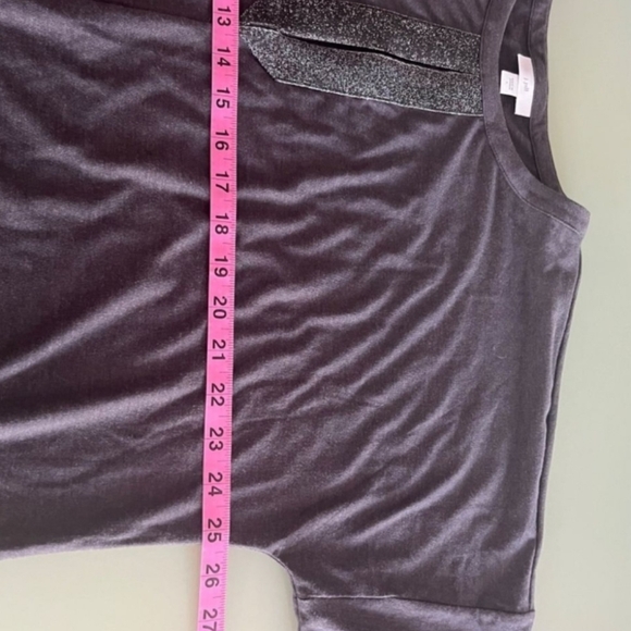 NWT J.JILL Women Top Blouse Size Large Long Sleeves Crew Neck Gray Color - Picture 9 of 12